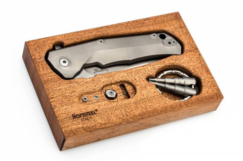 Складной нож Lion Steel T.R.E. Bronze Titanium фото 2