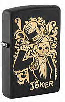 Зажигалка ZIPPO Skull Design с покрытием Black Matte